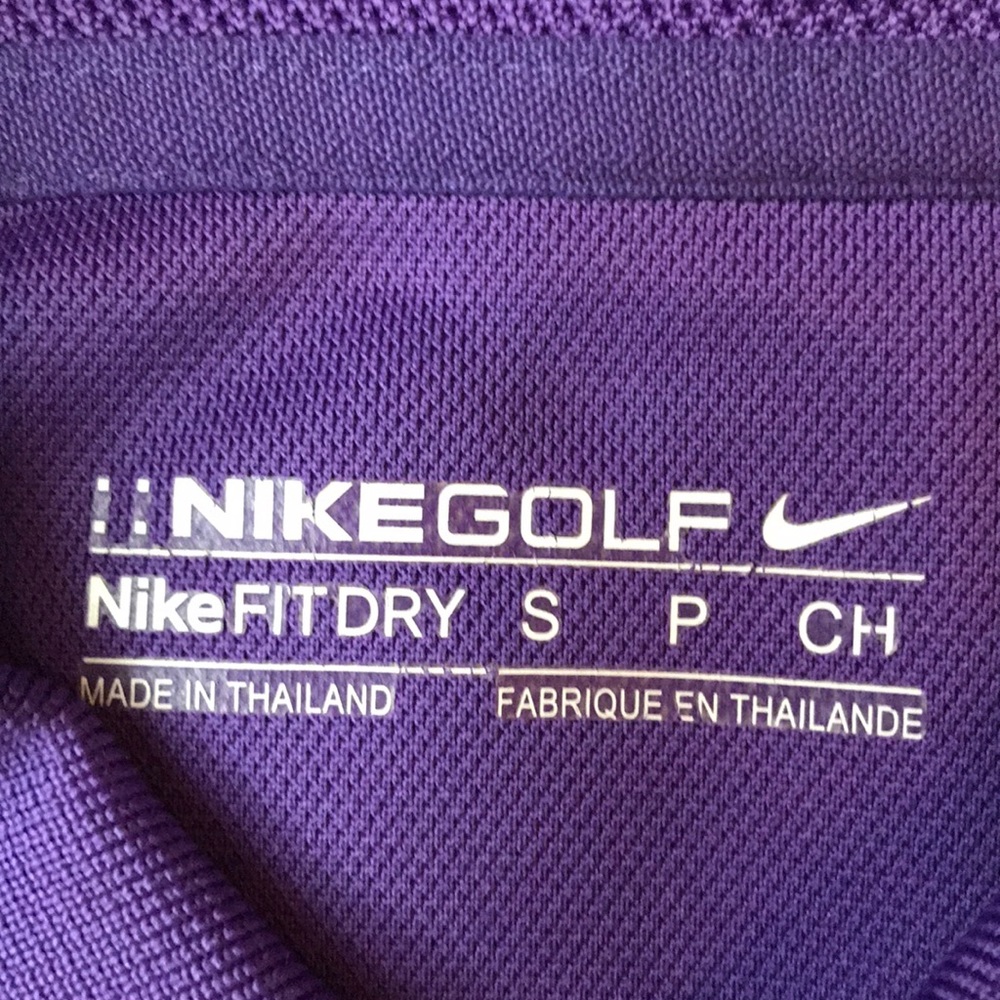 NikeGolf Purple FITDRY Golf Shirt - Picture 2 of 6